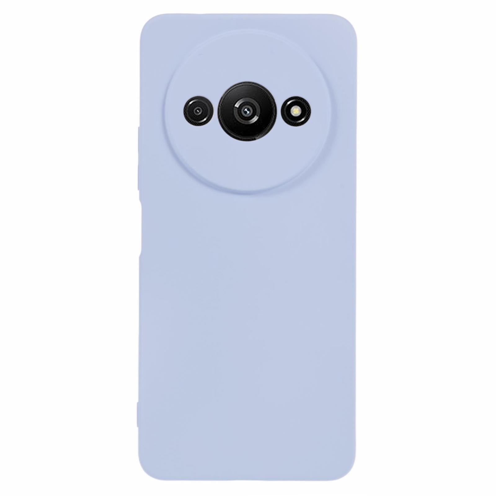 

For Xiaomi Redmi A3 4G/Poco C61 4G Case Fiber Lining Rubberized TPU Cover (Precise Lens Cutout) Light Purple