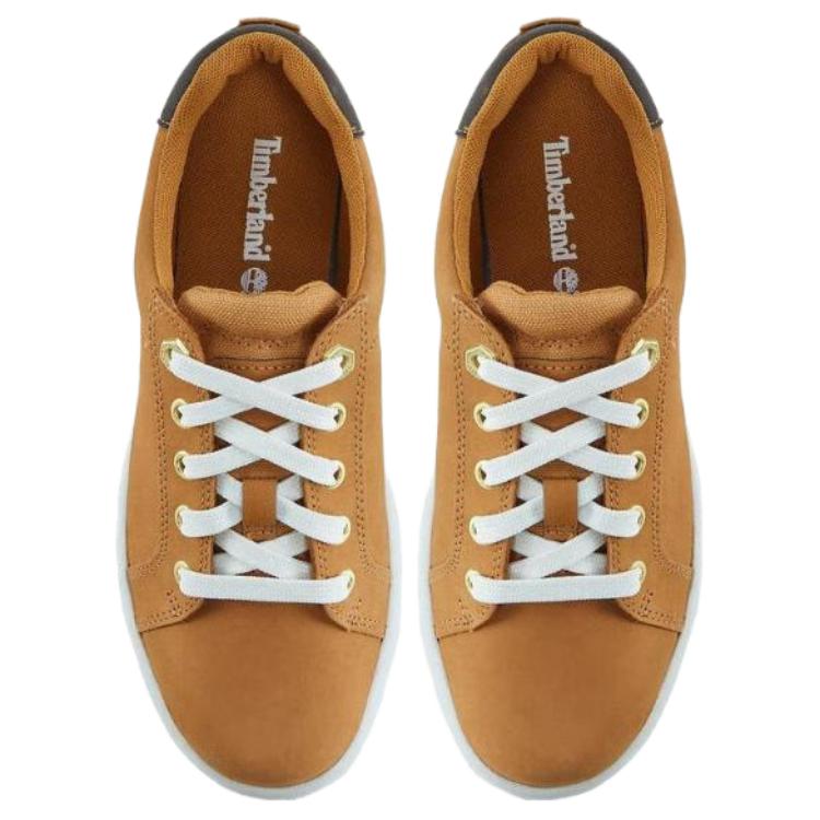 Timberland Laurel Court Low Lace Up Comfortable Versatile Slip Resistant Durable Low Top Sneakers Women Sneakers Orange A64GZ754