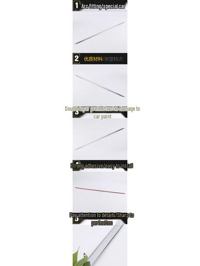 A4L Heckklappenleiste Hinterer Kofferraum Kratzschutz Glänzende Leiste Dekorkleber