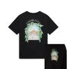 Vânzare Fierbinte T-shirt cu Imprimeu Grafic Casa și Arcuri Mânecă Scurtă Modă High-street Bărbați Femei Larg Casual Supradimensionat Gât Rotund Vară Nouă Tee