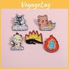 Unique Geometric Letter Style Metal Brooch Charming Animal Design For Fashion Lovers