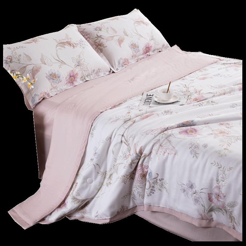 Hengyuanxiang TSB2054 Cherry Blossom Summer Quilt 4-Piece Set