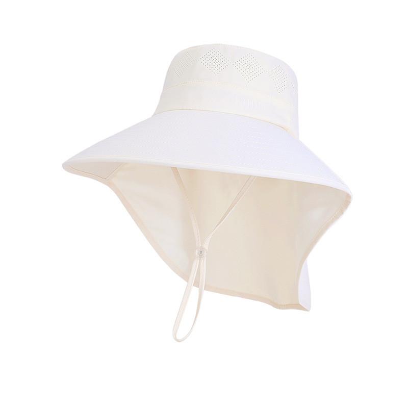 Outdoor Sun Protection Hat For Women With Adjustable Ponytail Hole And Wide Brim Fashionable Fisherman Cap