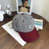 Small fresh striped embroidered baseball cap women's spring summer niche face small hat versatile cap