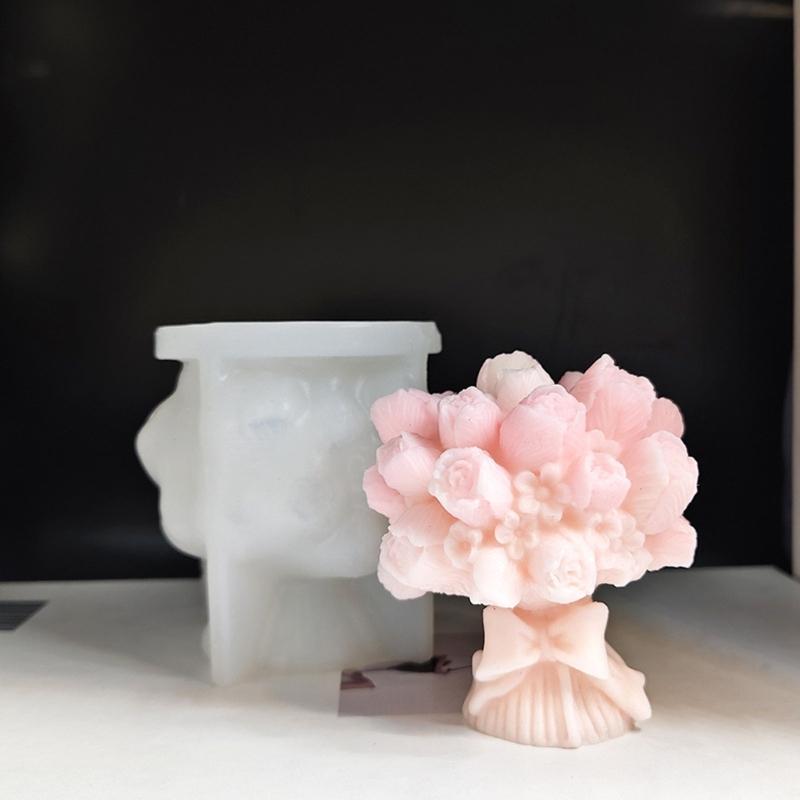 Flower Bouquet Silicone Molds for Making Candle Soap Epoxy Resin Multipurpose Silicone Mould for Wedding Decoration