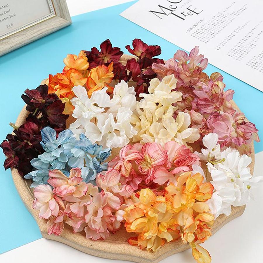 Artificial Flower Silk Hydrangea Wedding Bridal Bouquet Festival Diy Gift Box Arrangement Home Vase Table Garden Decoration Wall