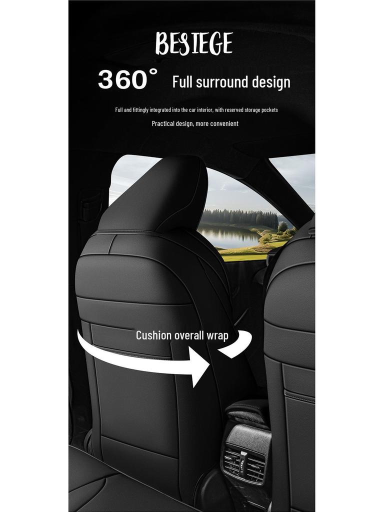 Toyota IZOA CHR Leather Car Seat Covers, Universal, All-Season, Fully Enclosed Cushions.