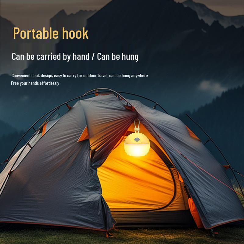 Portable Silicone Rechargeable Camping Light Strip with White & Yellow Ambiance and Long Battery Life
