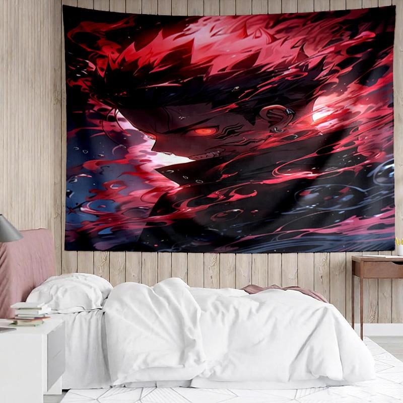 1PC Jujutsu Curse Battle K-pop Music Group Tapestry Accessories for Bedroom,Livingroom, Dormitory Room Wall Decor Fan Birthday Gifts