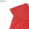 ZANZEA Women Elegant Off Shoulder Sleeveless Casual A-line Dress