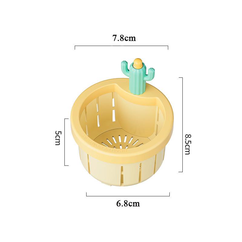 

Kitchen Sink Drain Strainer Wiz Cactus Shaped Handle Kitchen Sink Waste Collector Multi-Functional Home Use Sink Draining Basket