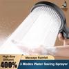Handheld Shower Head 3 Modes Bathroom Showerhead High Pressure Water Saving Spray Nozzle Massage Rainfall Shower Head