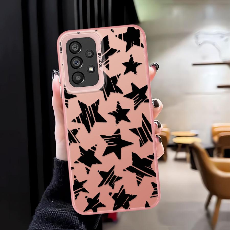 Soft Shell Case for Samsung Galaxy A26 A36 A55 A51 A56 A71 A35 A72 A73 A52 A53 A54 Five Pointed Star
