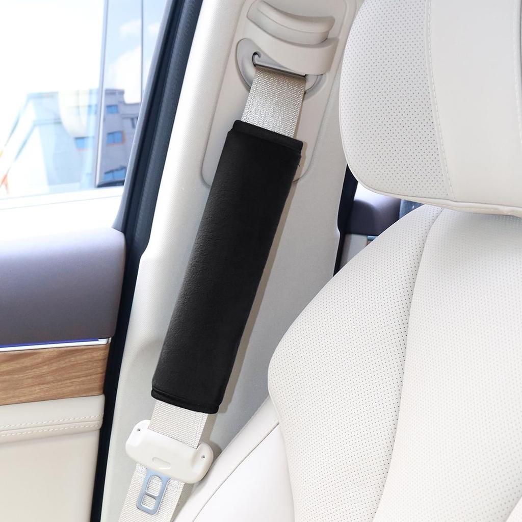 yuntop 2 PCS Car Seat Belt Pads Cover Soft Seat belt Shoulder Pad Safety Belt Strap Shoulder Pad Comfortable Driving Compatible with Most Cars Helps