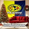 Custom Name Personalized Club America Print Tapestry, Wall Art Decor, Bedroom, Dorm, Apartment, LivingRoom, Party Backdrop, Gift for Birthday