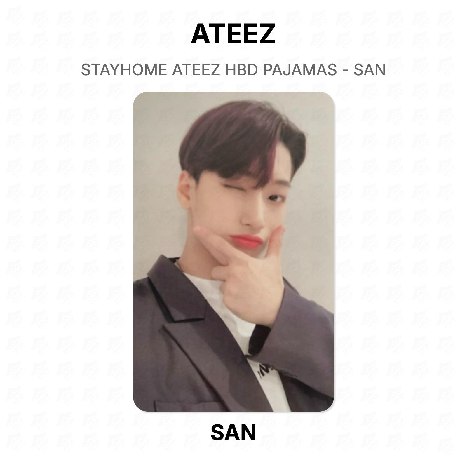 ATEEZ STAYHOME ATEEZ HBD PAJAMAS - SAN Official Photocard SAN 02