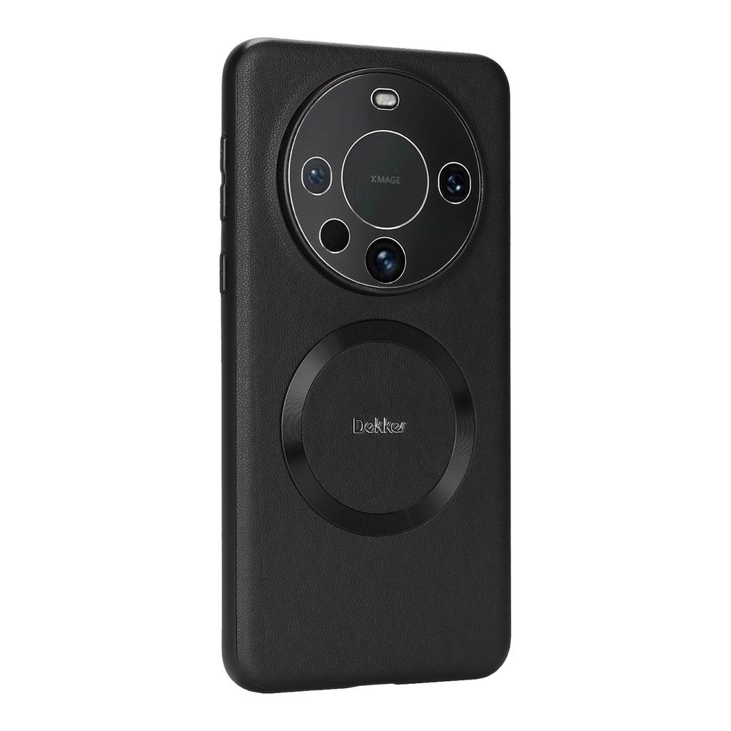 Plain Leather Magnetic Mobile Phone Case Is Suitable for Huawei MATE70PRO Anti-drop NOVA14 Leather Pattern Fine Hole Pura70ULTRA