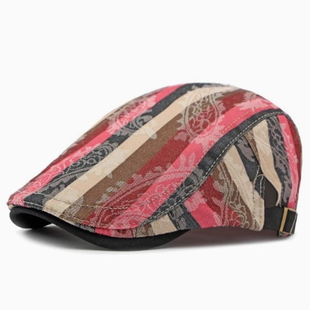 Breathable Peaked Cap Thin Artist Painter Hat Vintage Duck Tongue Hat Women Men красный