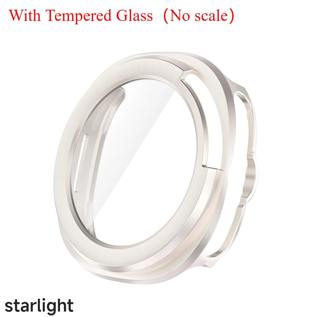 Protector Case For Samsung Galaxy Watch 8 Classic PC Hollowed Cover Protective Bumper Shell Tempered Glass Screen Accessories