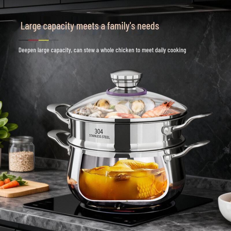 Wutuo 316 Stainless Steel Multi-layer Steamer and Soup Pot