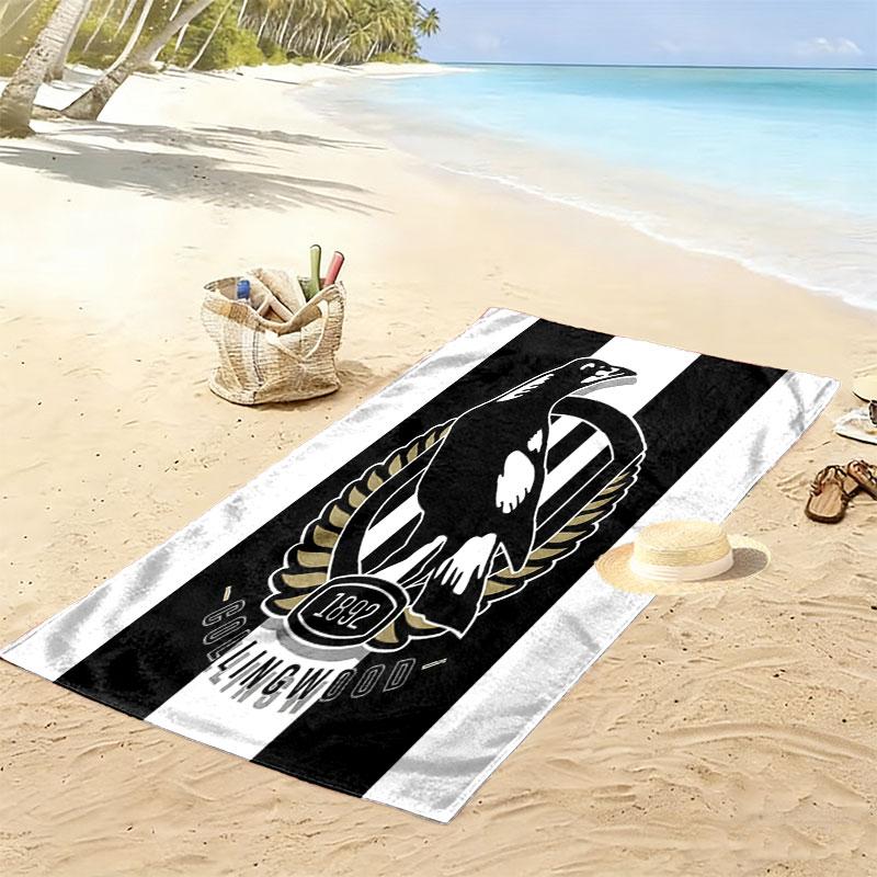 Magpies Roar Print Beach Towel, Large Soft Quick Dry Towel for Beach Camping Swimming