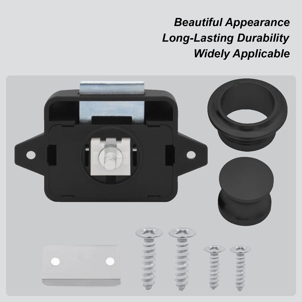 RV Yacht Boat Campers Caravan Push Button Lock Button Catch Lock Zinc Alloy Trailer Paddle Lock Cabinet Door Locks