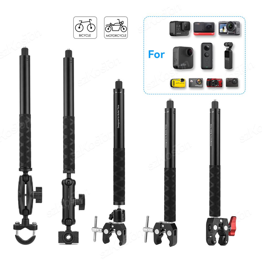 Motorradhalterung für Insta360 X3 X4 Actionkamera Lenkerhalterung für GoPro 12 DJI Insta360 X5 Unsichtbarer Selfie-Stick Kamerazubehör