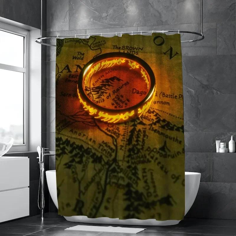 Tonnika Chen Bathroom Shower Curtains For Houses Rooms The Lord Of The Rings Bath Curtain Folding Partition Accessories Bedrooms Quarto Home