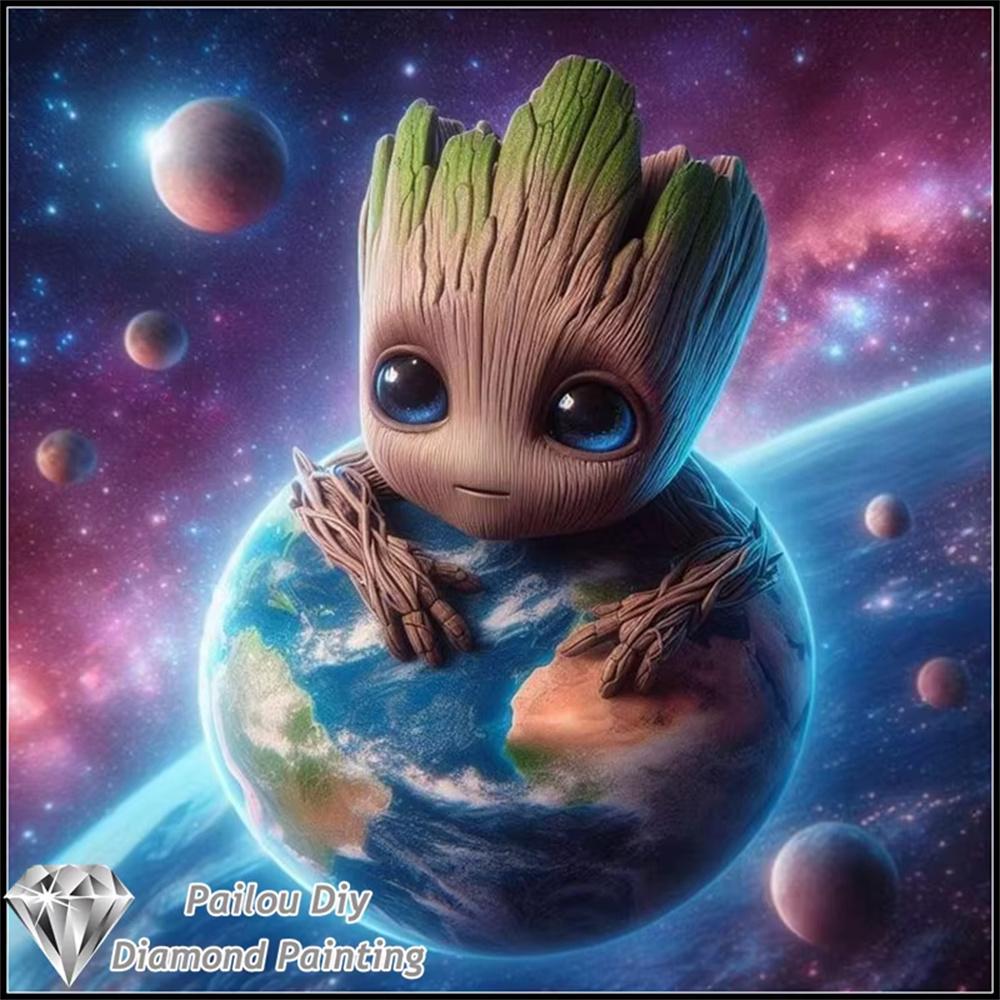 Disney Klassischer Charakter Groot 5D Diamantmalerei Vollstickerei Kunst Edelstein Aufkleber Handgemacht DIY Große Malerei Zubehör