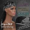 Trifong Durag Navy Paisley Shiny Fabric Pirate Bandana Hip Hop Dance Wave Cap Doo Rag Hiphop Costume Dance Costume Rapper Breakdance Dancer Bandana