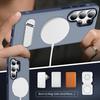 Frosted Magnetic Metal Holder Phone Case For Samsung S26 S25 Ultra S24 S26 S23 Plus S25 FE For Magsafe Wireless Charging Cover