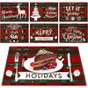 Christmas Placemats, Coasters, Cotton and Linen Tablecloths, Linen Insulation Mats, Kitchen Table Mats, Western-style Napkins.