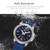 Mens Quartz Watch Magnetic Silicone Strap Luminous Hands Day Date Waterproof Wristwatches