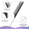 5pcs Hair Styling Set 2in1 Edge Control Brush Teasing Brush Rat Tail Fine Comb Wide Tooth Comb Hairdressing Tools Salon
