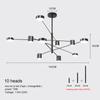 Modern Led Chandelier Lighting Fixture For Living Room Gold Black Art Restaurant Hanging Lamp Bedroom Home Lustres Suspension