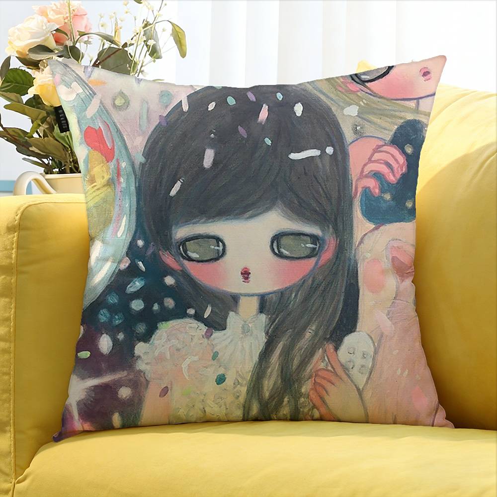 AAya TTakano Art World Various Sizes Square Pillow Case For Car Home Bedchamber Decor