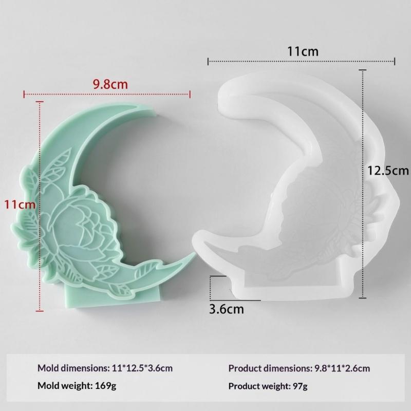 Flexible Sturdy Silicone Mould Fashion Accessory for Making Unique Moon Shaped Candle and Home Decorations