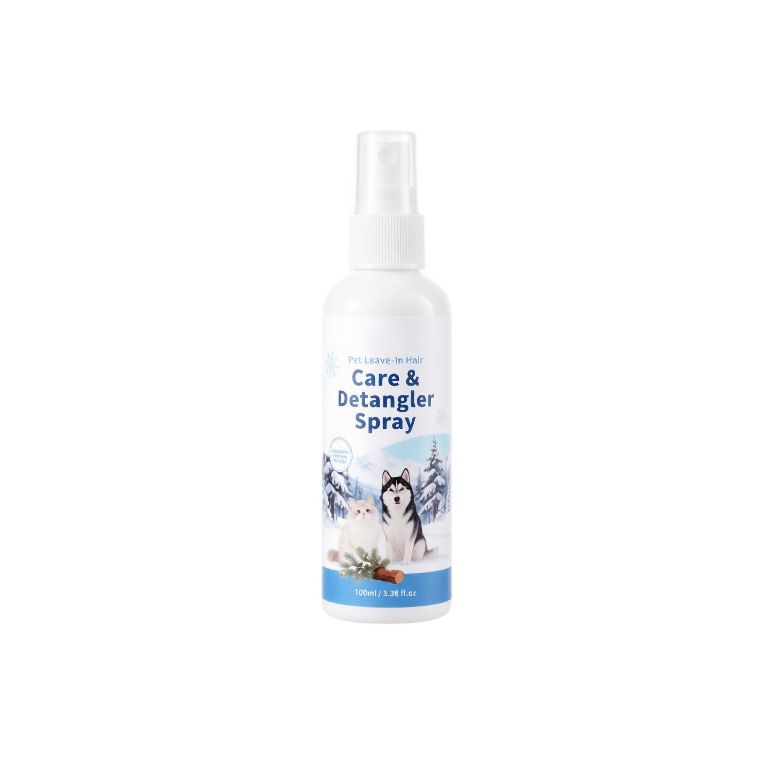 Pet Detangling Spray No Rinse Leave-In Conditioner with for Dogs and Cats - Smooths and Softens , Reduces and Matting One Size