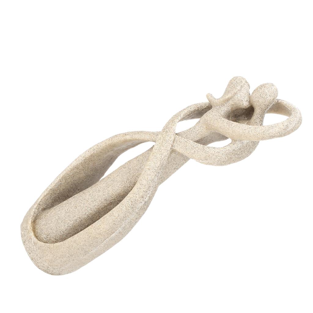 Handmade Sandstone Kiss Lovers Couple Statue Sculpture Carved Figurine Art Craft Decoration