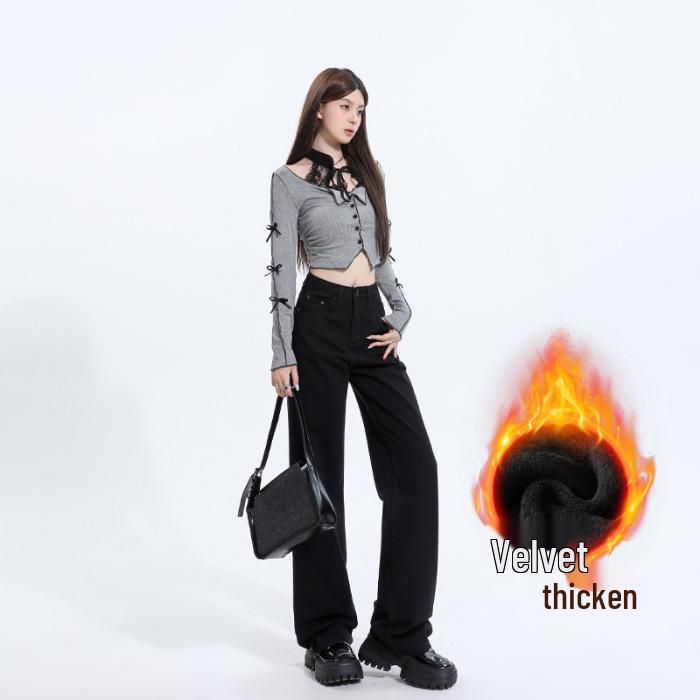 High Waist Wide-Leg White Tencel Jeans for Women - Versatile, Slim, Casual, Soft, Spring/Summer Style