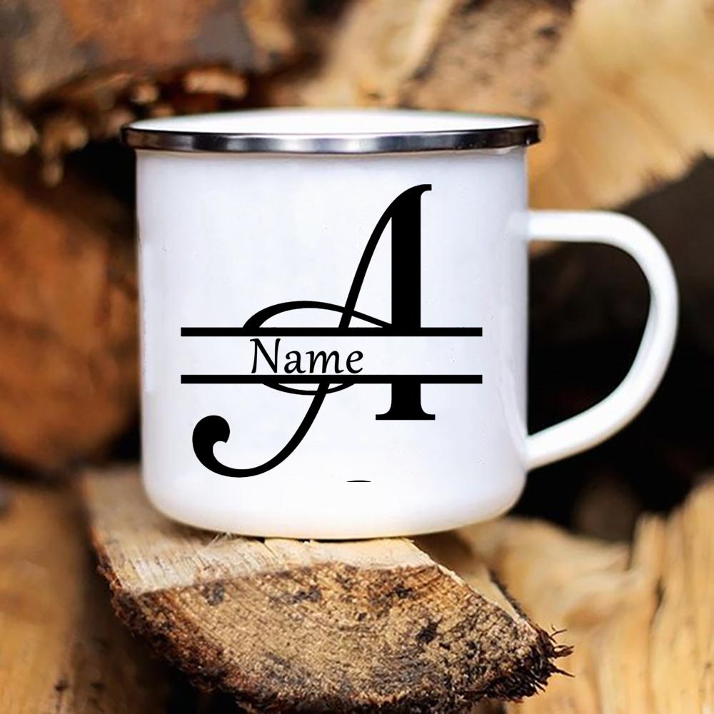 Personalisierte Tasse Initial mit Name Tasse Benutzerdefinierte Tee-Kaffee-Tassen Junggesellinnenabschied Team Trauzeuge Tassen Hochzeitsgeschenke für Trauzeugen