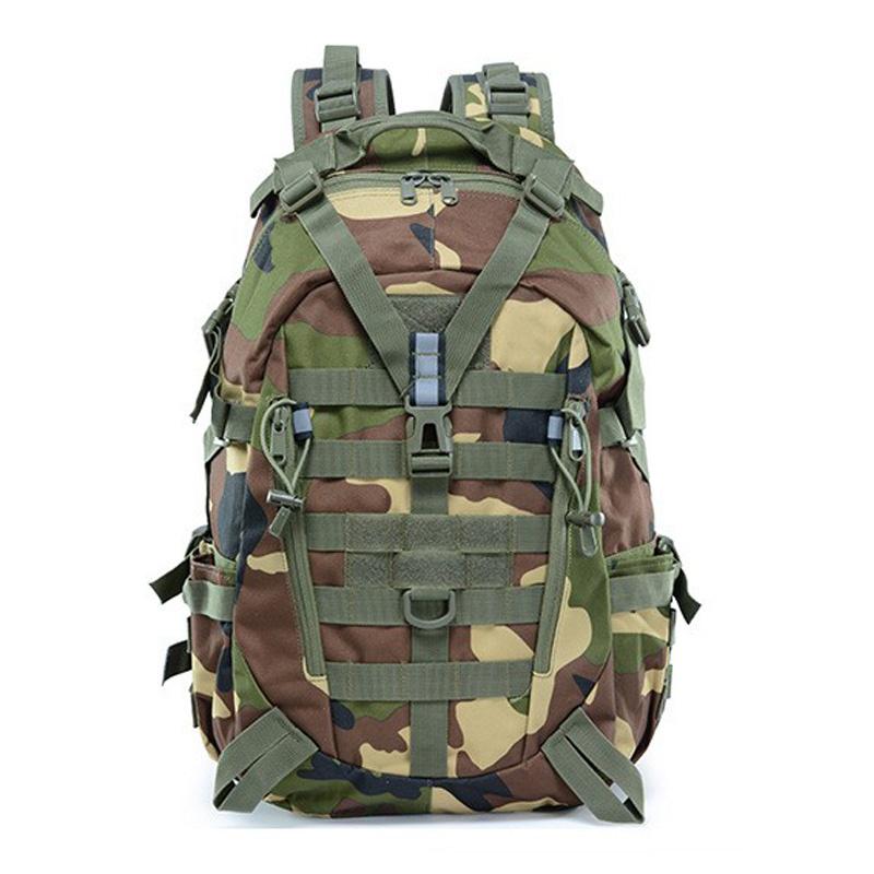 40L Tactical Backpack for Men Camping Hiking Backpacks Reflective Outdoor Travel Bags Survival Molle Climbing Rucksack Bag