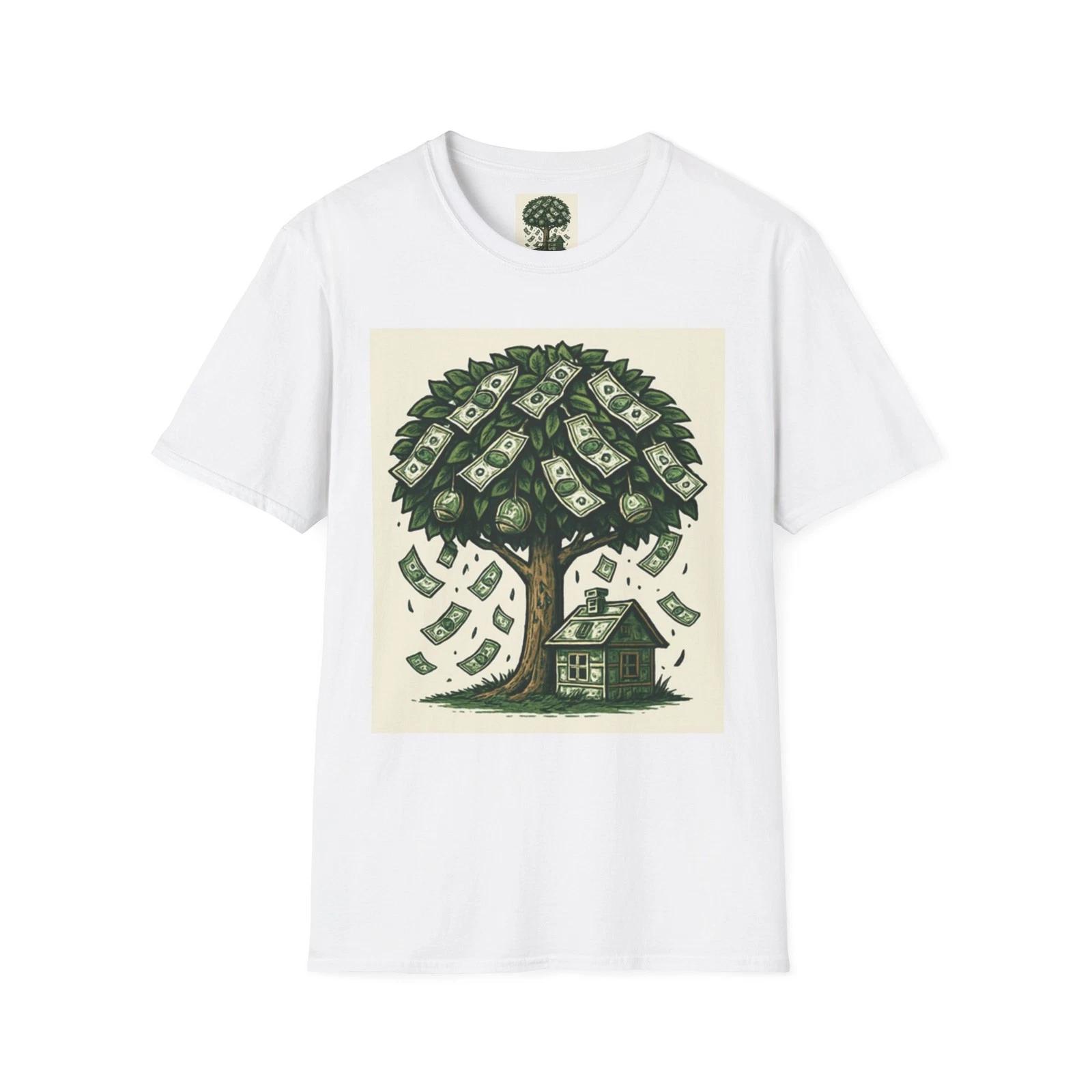 Money Tree Unisex Softstyle T-Shirt, Financial Freedom Gift, Eco-Friendly [...] M
