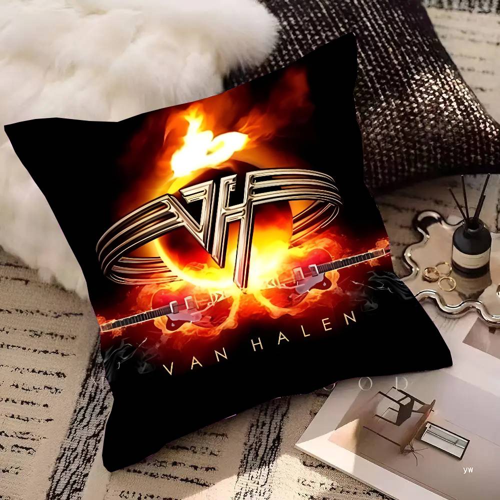 Eddie Van Halen Music Pillow Case Square Pillow Bedroom Sofa Leisure Comfort Cushion Car Living Room Home Decoration
