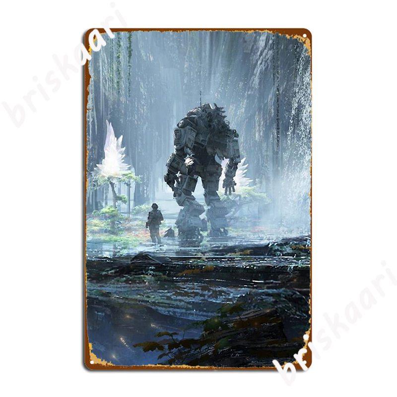 Game Titanfall Poster Metal Plaque Plaques Bar Cave Club Party Create Tin Sign Poster 20X30CM