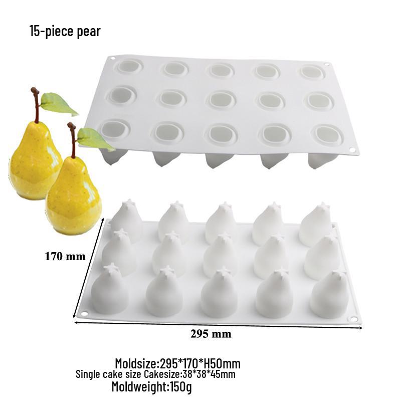 

3D Груша Французский Муссовый Торт Силиконовая Форма для DIY Десертов