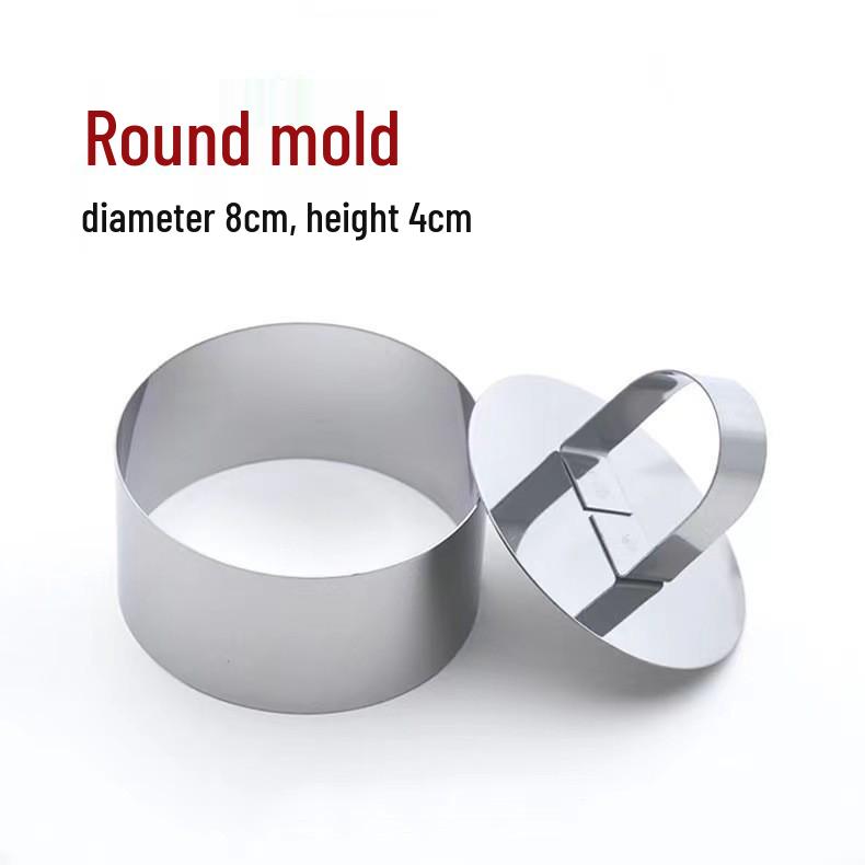 

Круглое кольцо из нержавеющей стали для торта и мусса с толкателем для самостоятельной выпечки