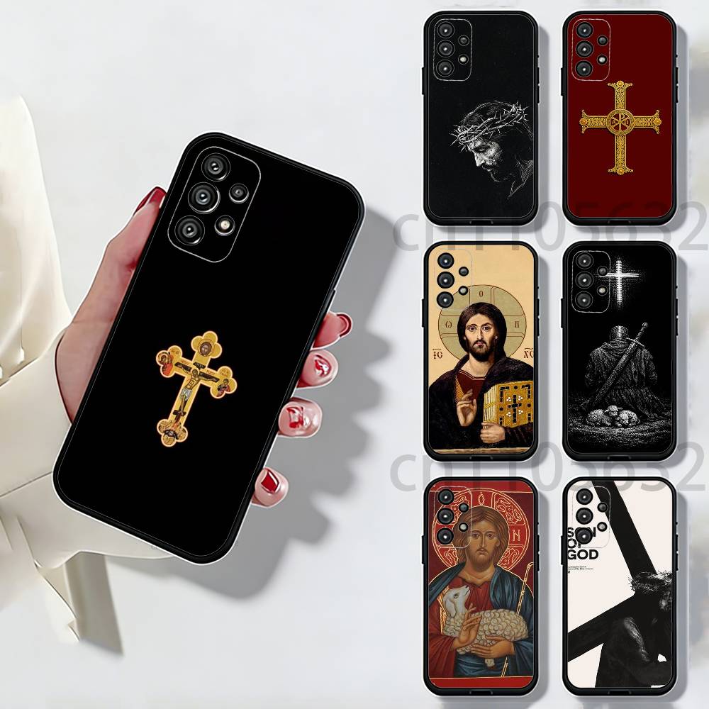 Orthodox Cross Icon Church ART Phone Case For Samsung Galaxy A54,34,24,73,53,52,52S,04S,04E,A72 Cover