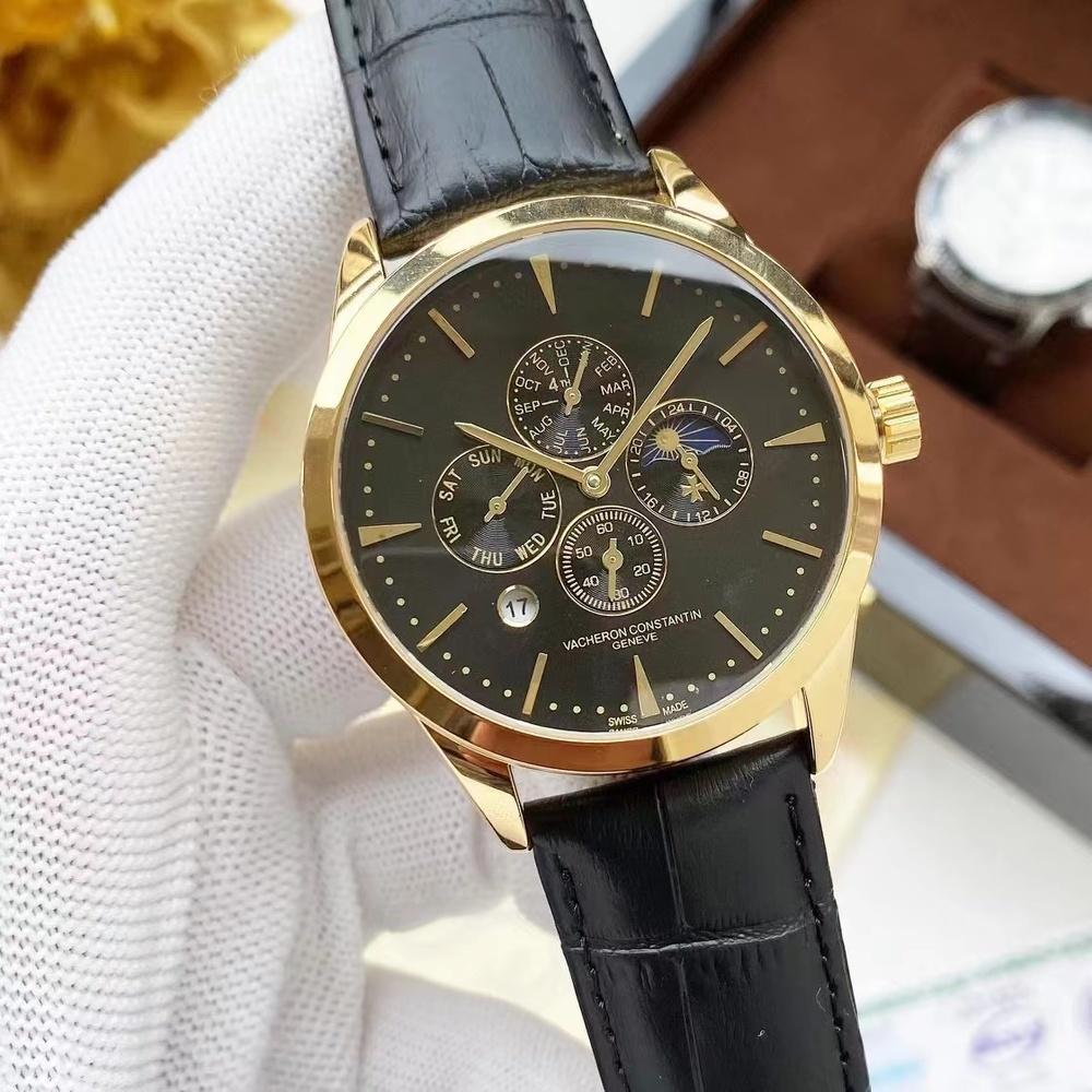 Business Casual Men's Automatic Stainless Steel Mechanical Watch Leather Strap