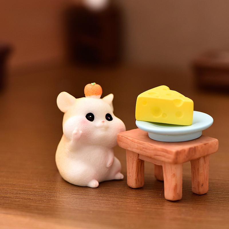 Charming Resin Hamster Ornaments Ideal For Diy Micro Landscape Projects